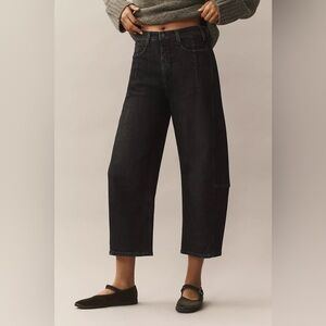 Pilcro / Kenna mid ride barrel Jean, Black, Size 27